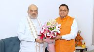 Amit Shah and Pushkar Singh Dhami